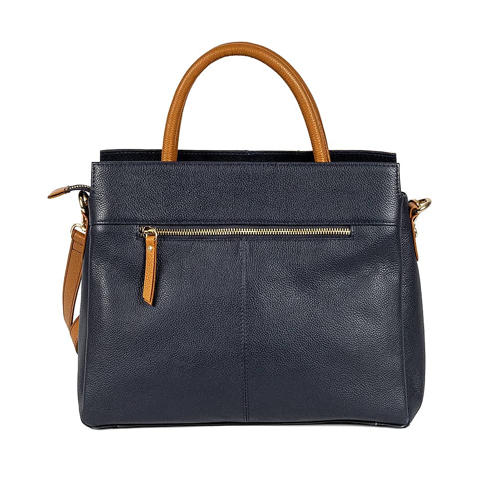 Poised Perspective Leather Bag