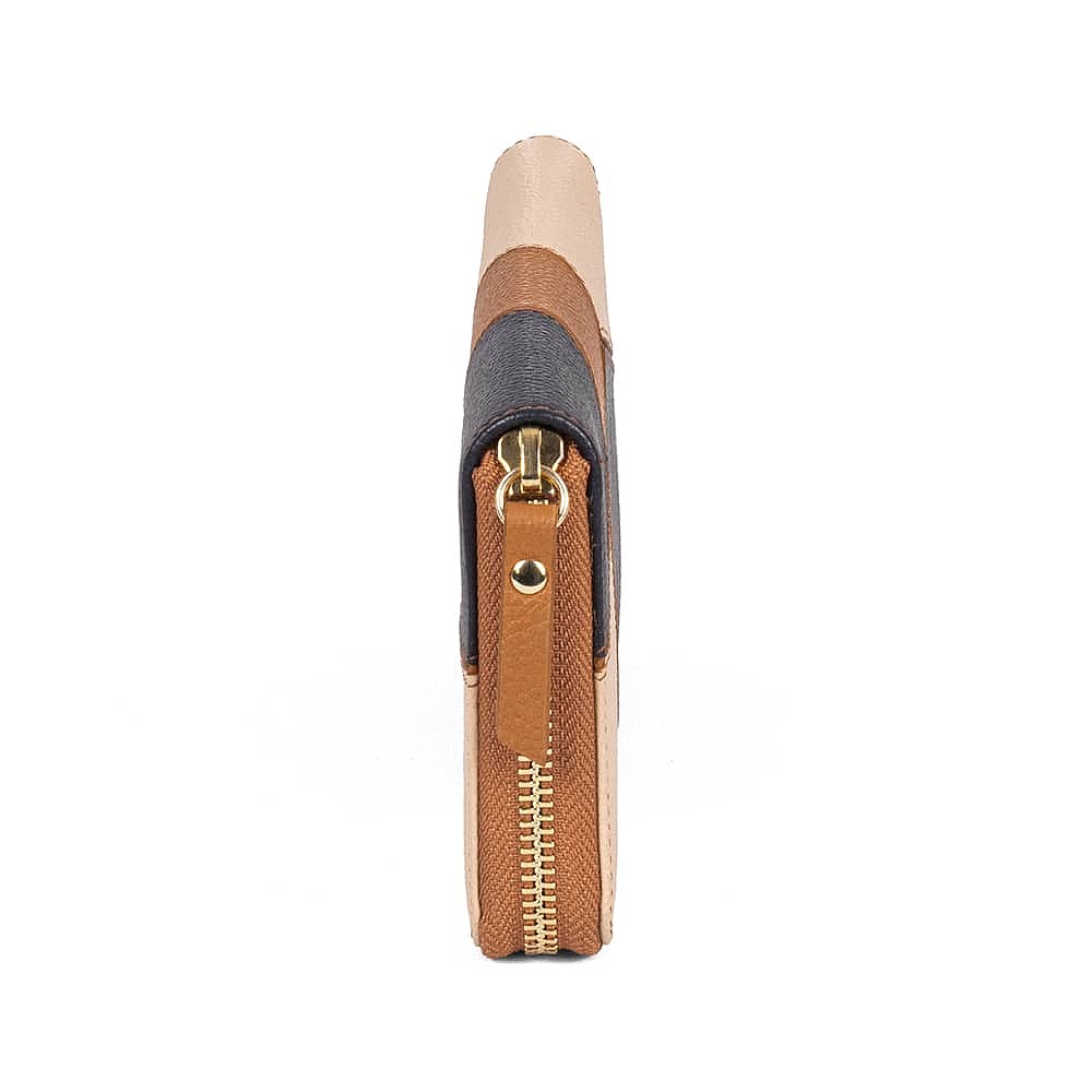 Poised Perspective Leather Purse