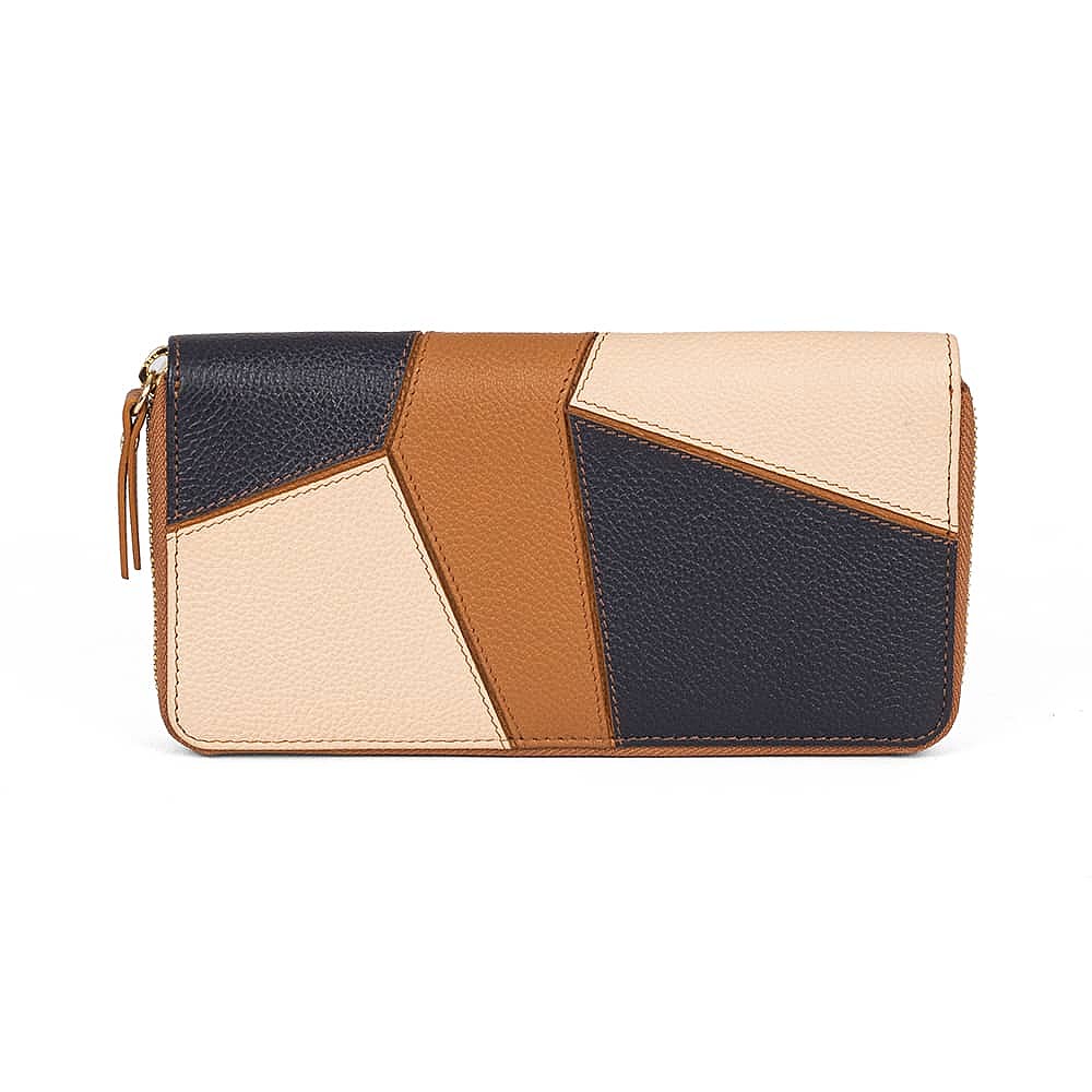 Poised Perspective Leather Purse