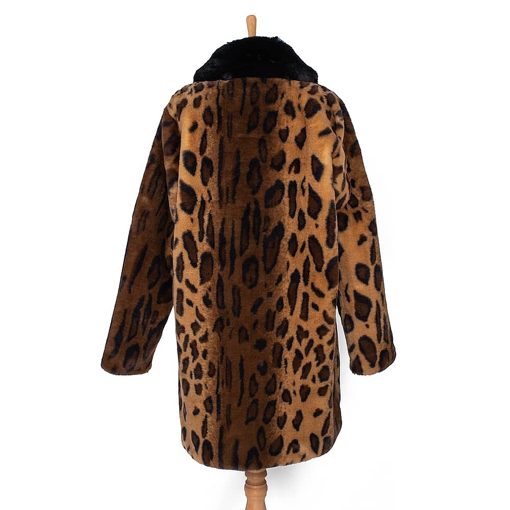 Luxe Leopard Faux-Fur Coat