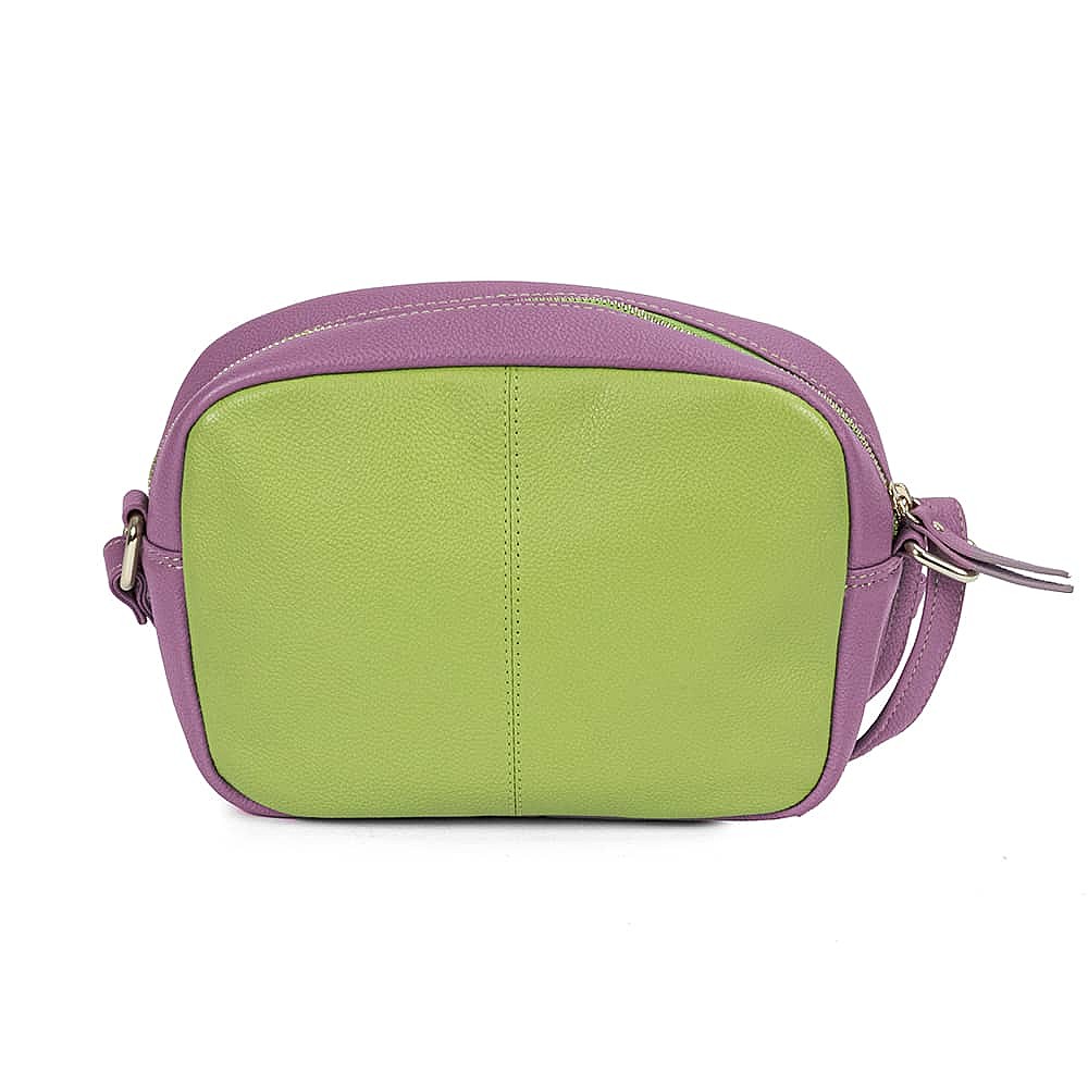 Living in Lime Leather Cross-Body Bag