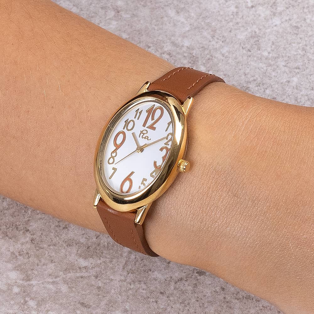Time Will Tell Tan Watch