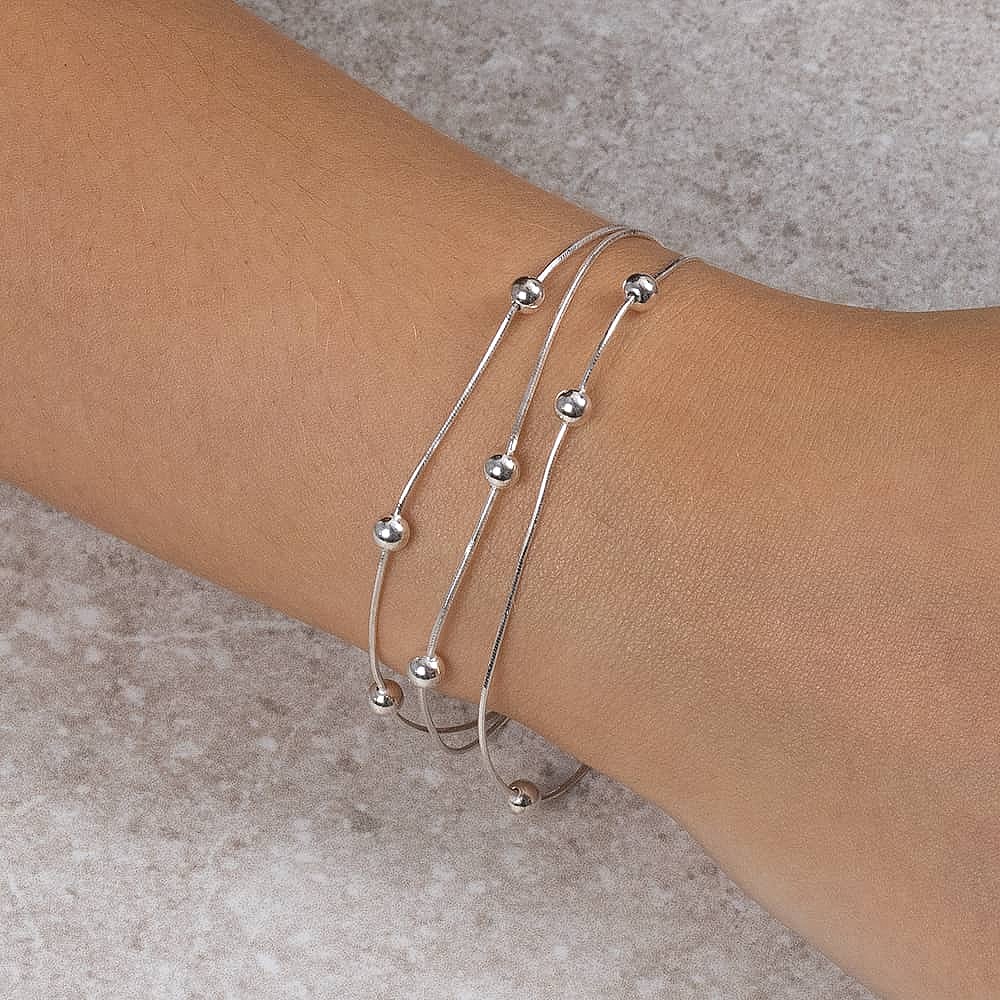 Perfectly Punctuated Sterling Silver Bracelet Pia Jewellery