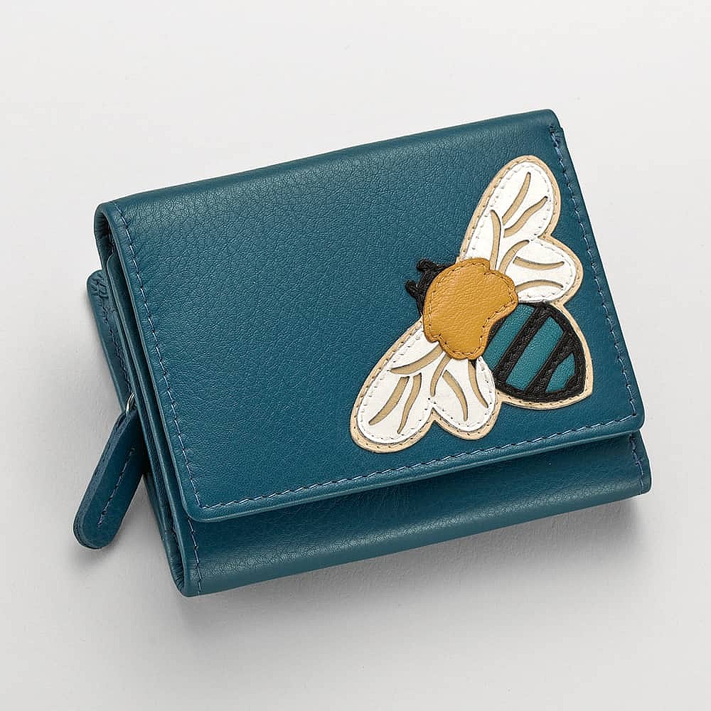 Teal leather purse hotsell
