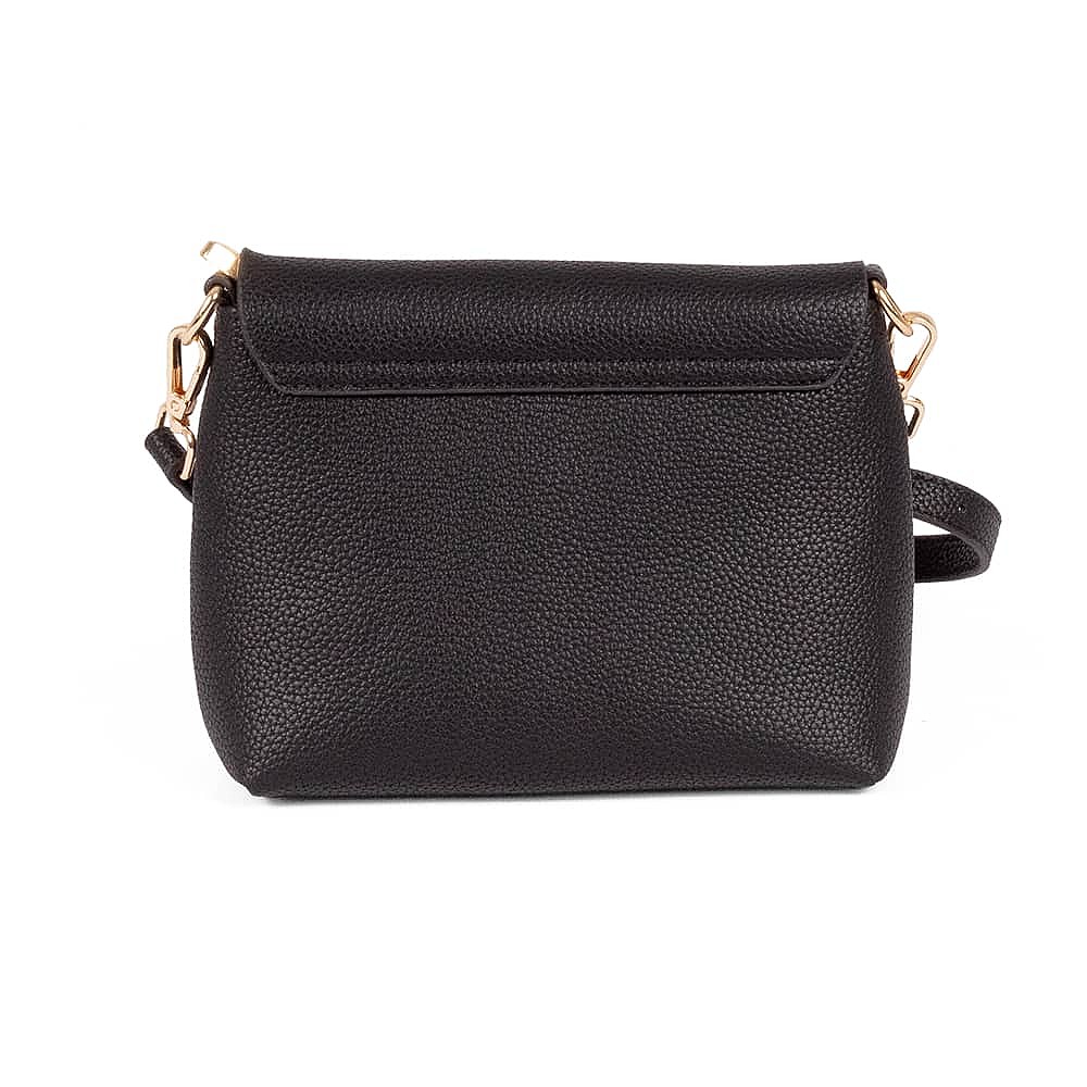 Beguiling In Black Faux Leather Tote Bag