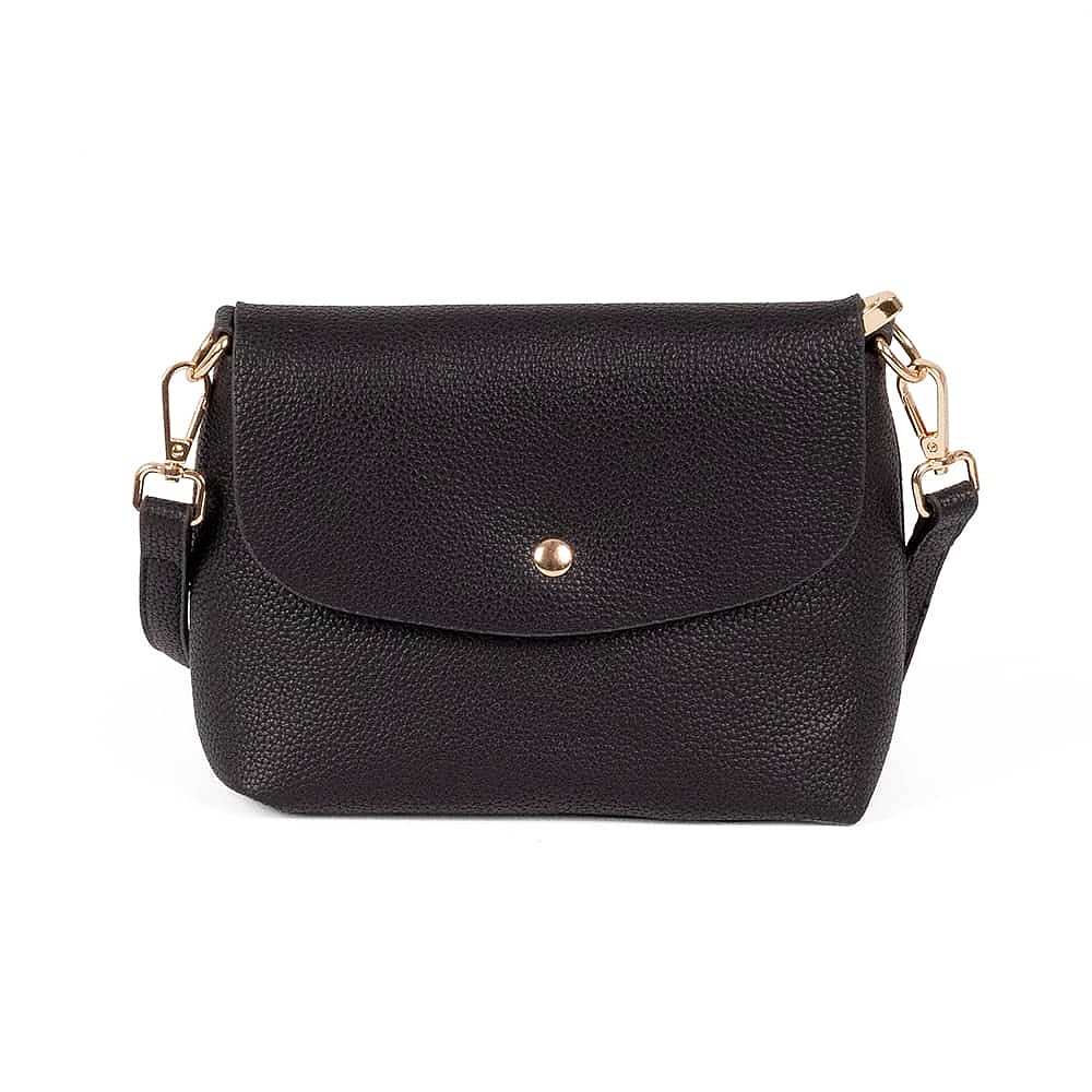 Beguiling In Black Faux Leather Tote Bag