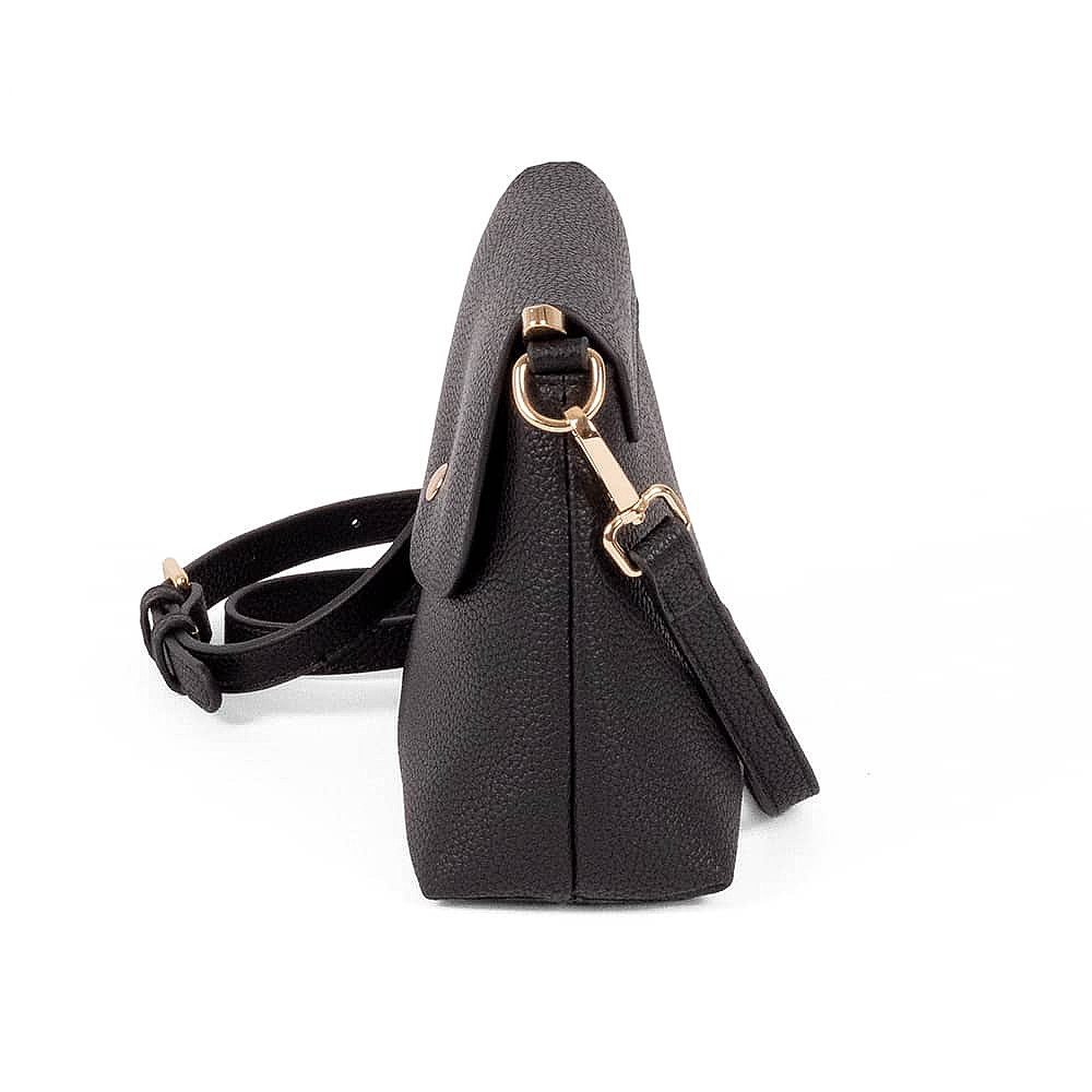 Beguiling In Black Faux Leather Tote Bag
