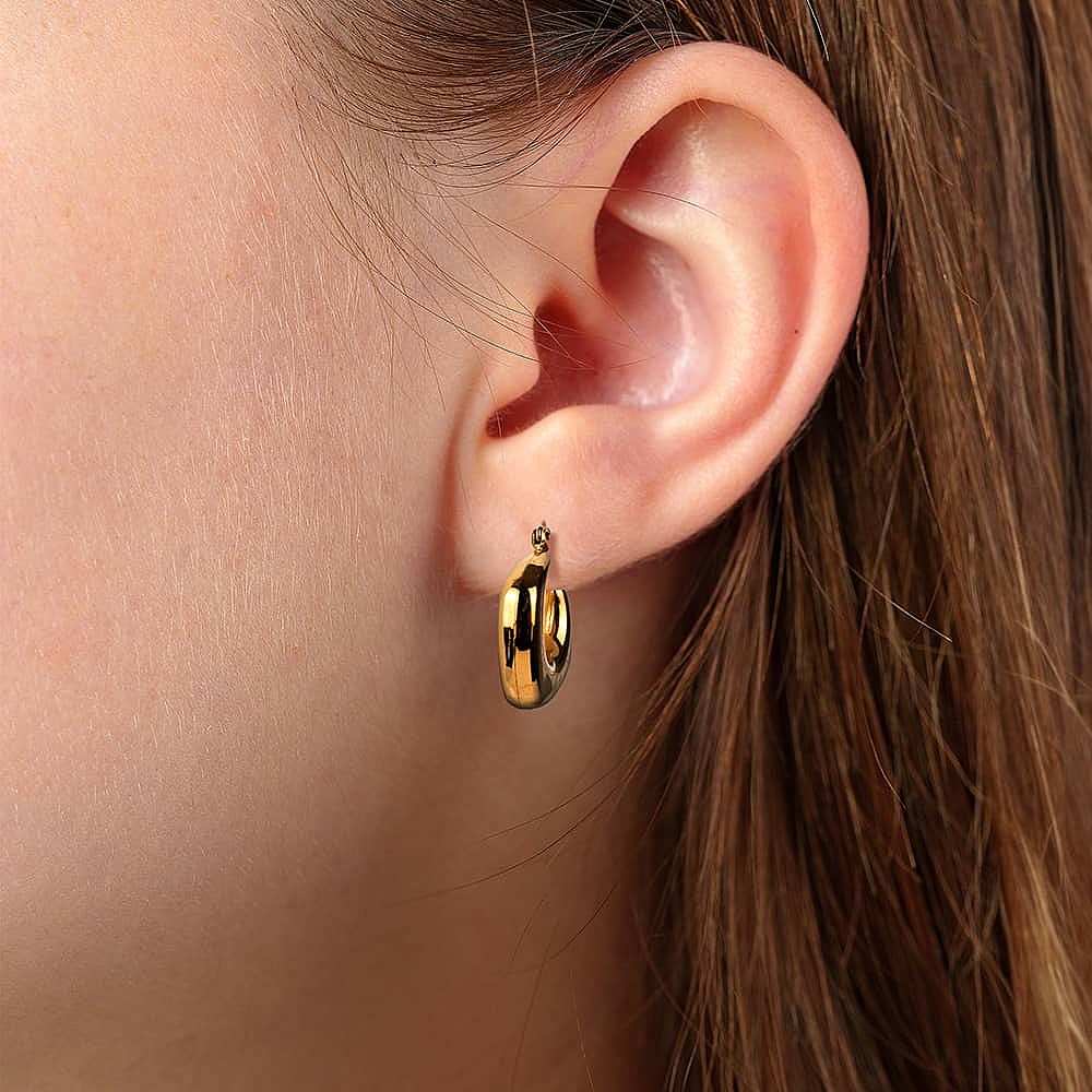 Bold Edge Hoop Earrings