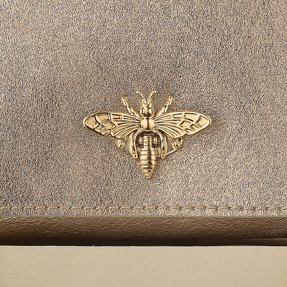 Burnished Bee Leather Cross-Body Bag