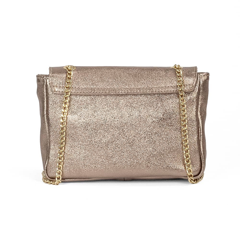 Burnished Bee Leather Cross-Body Bag