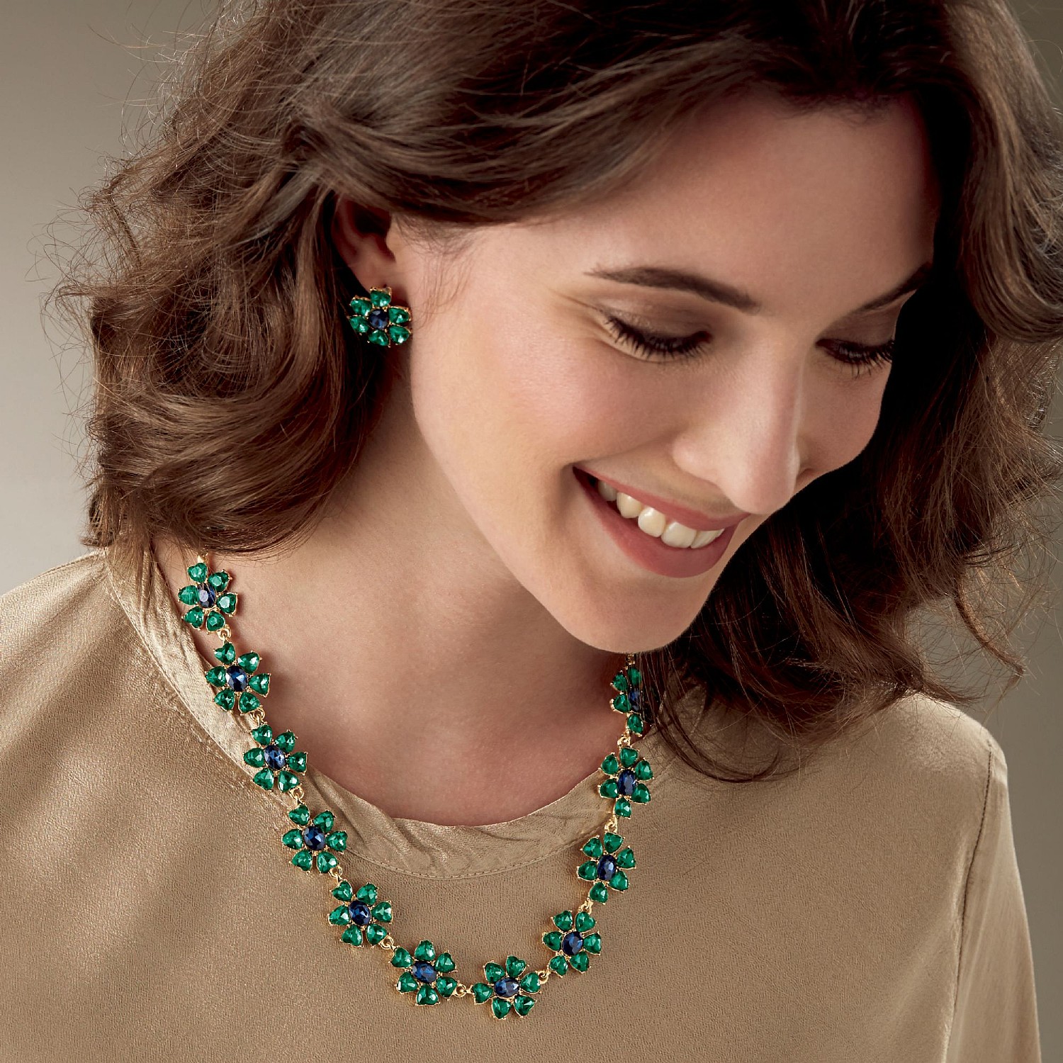 All Eyes on Me Green Necklace
