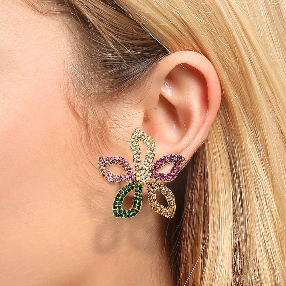 Unforgettable Florals Crystal Earrings