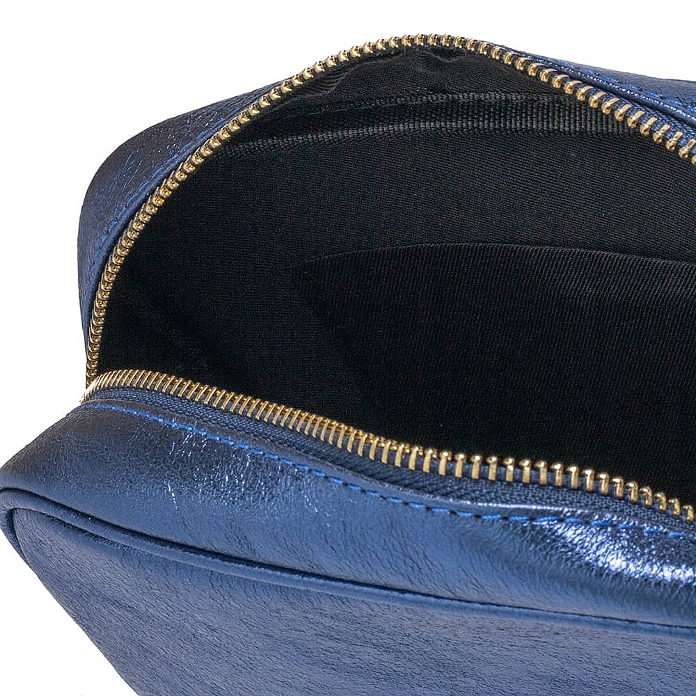 By Moonlight Navy Leather Cross-Body Bag