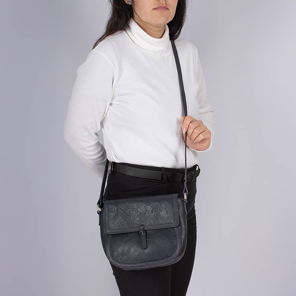Nothing but Navy Leather Cross-Body Bag