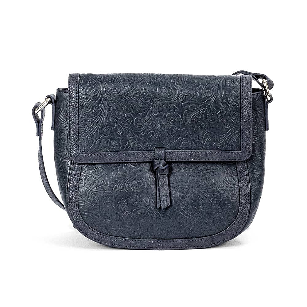 Nothing but Navy Leather Cross-Body Bag