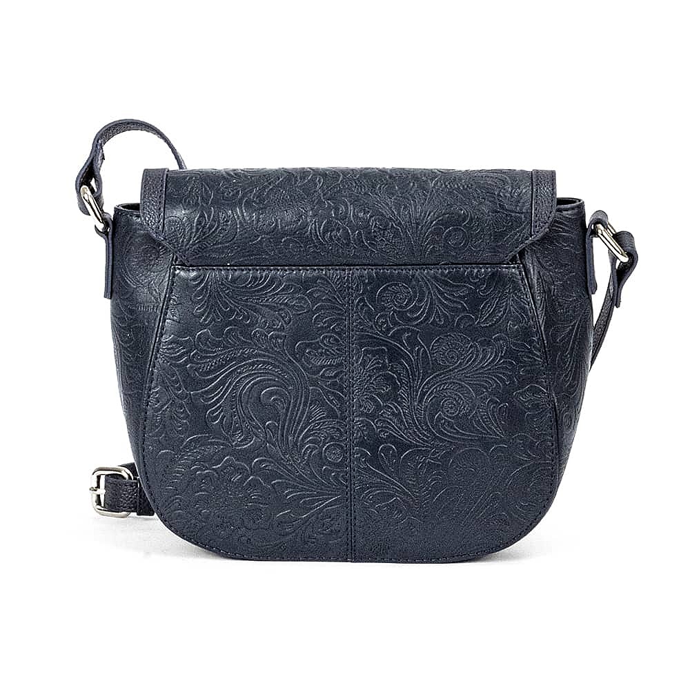 Nothing but Navy Leather Cross-Body Bag