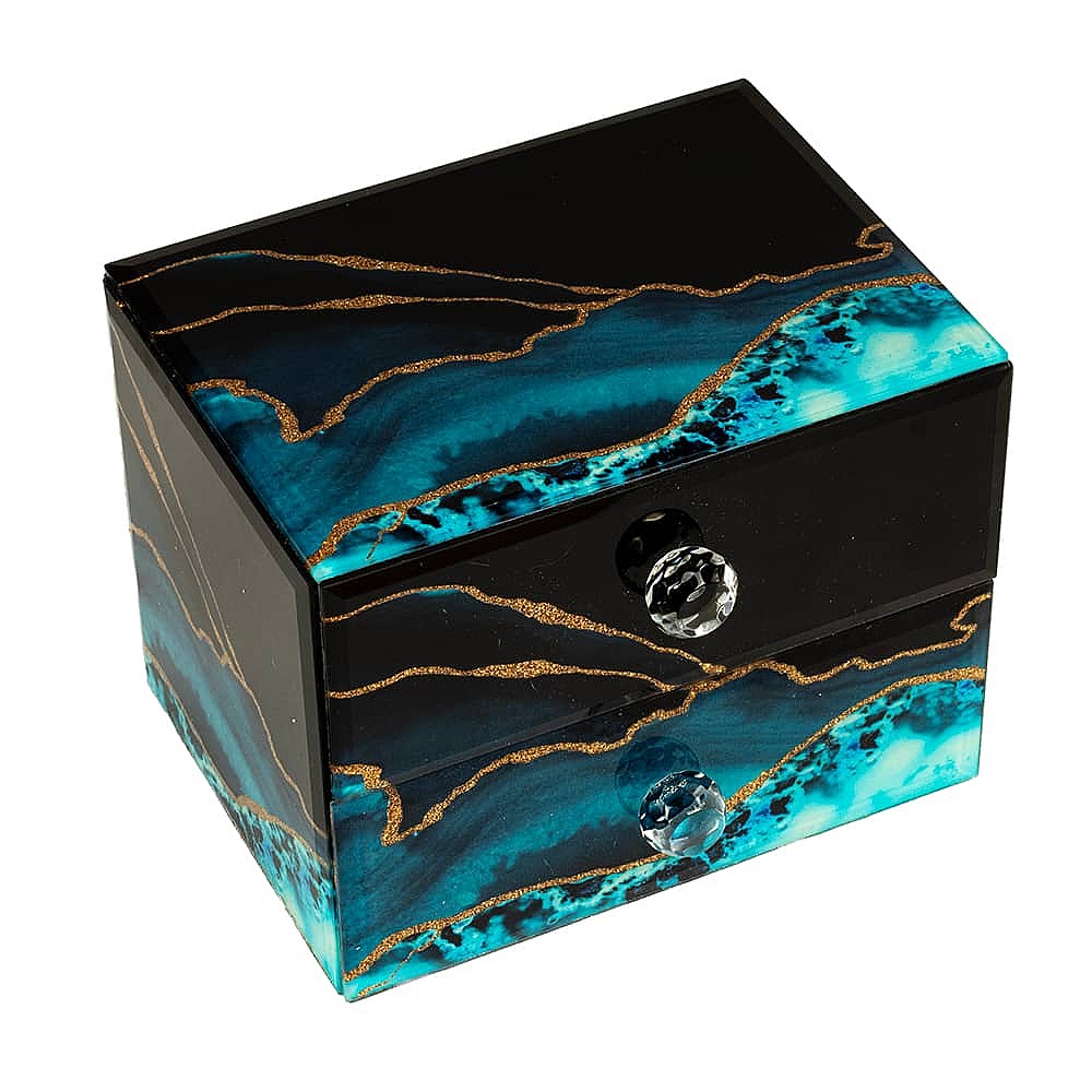 Of Sky & Sea Glass Drawer Box