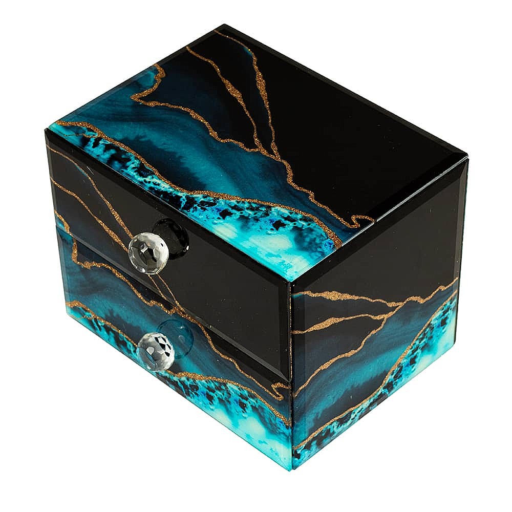 Of Sky & Sea Glass Drawer Box