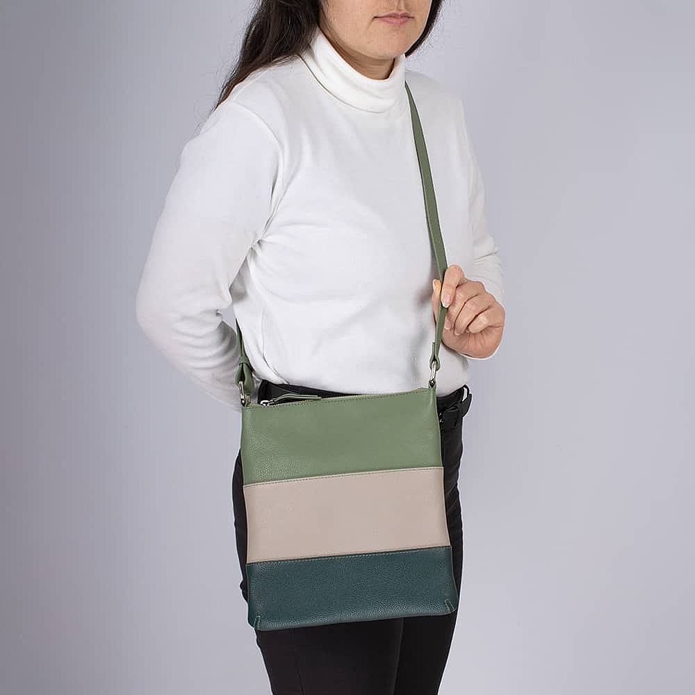 Ever Green Leather Cross-Body Bag