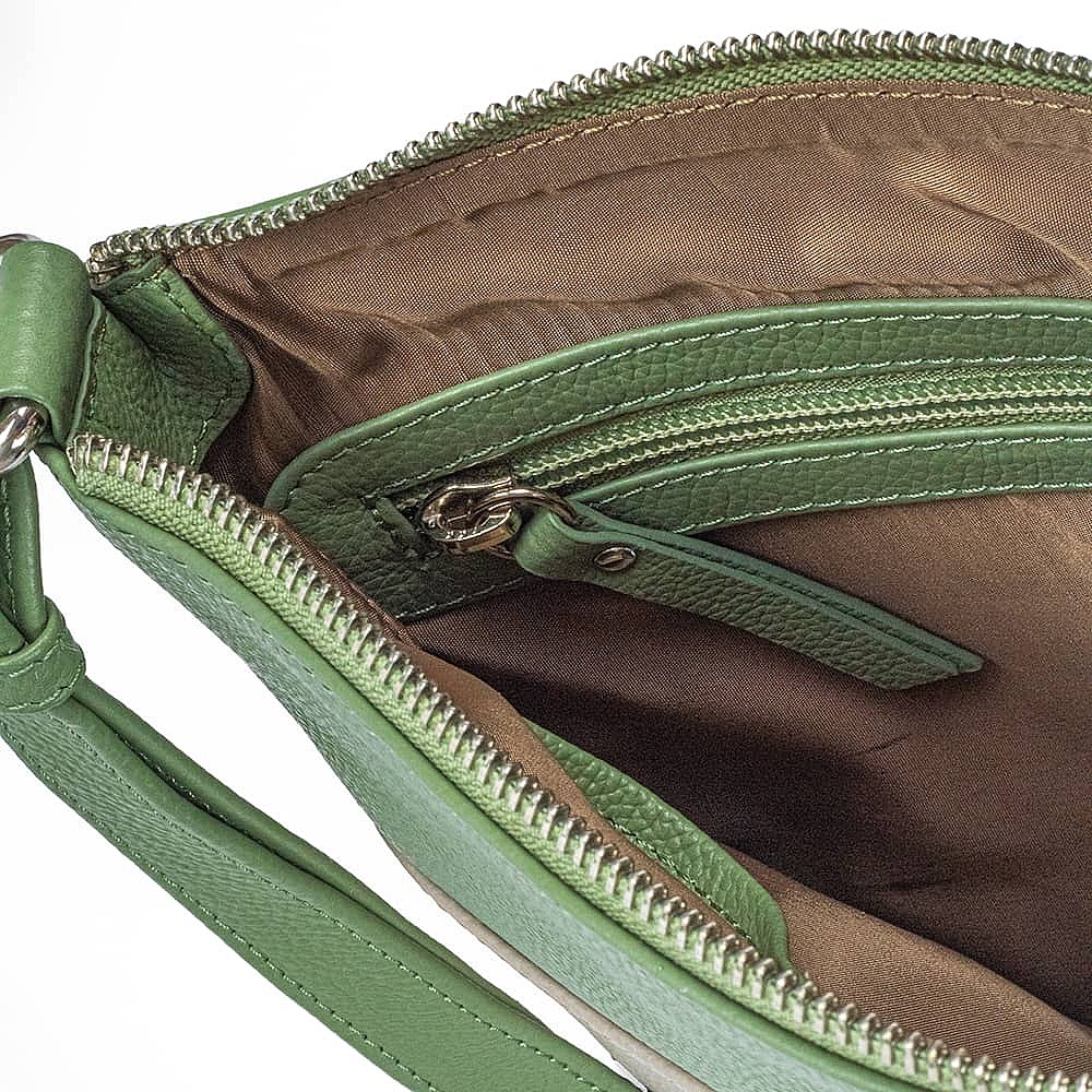Ever Green Leather Cross-Body Bag