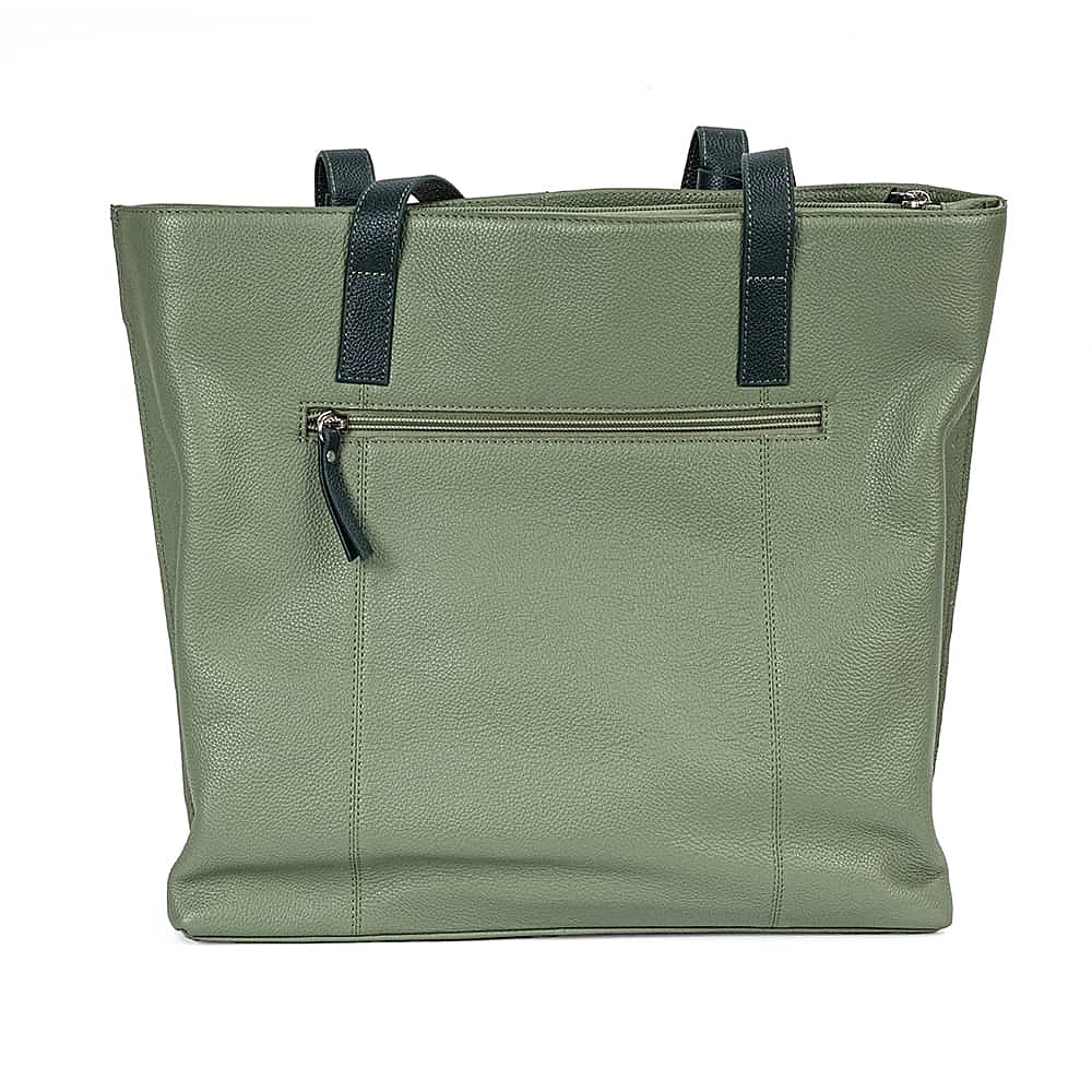 Sage Advice Leather Tote Bag