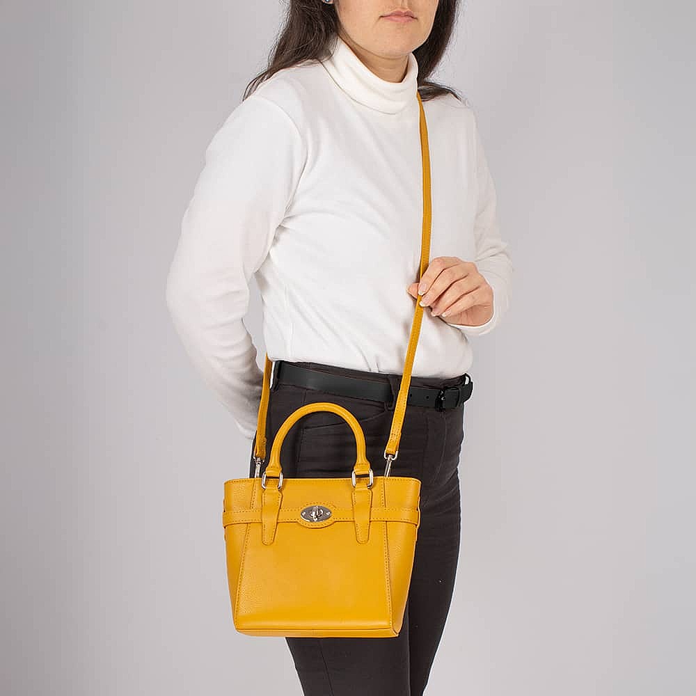 Honey Hues Leather Mini Tote Bag