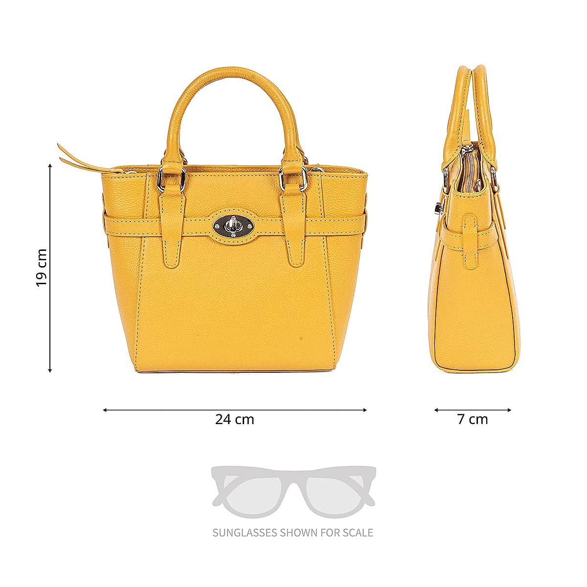 Honey Hues Leather Mini Tote Bag