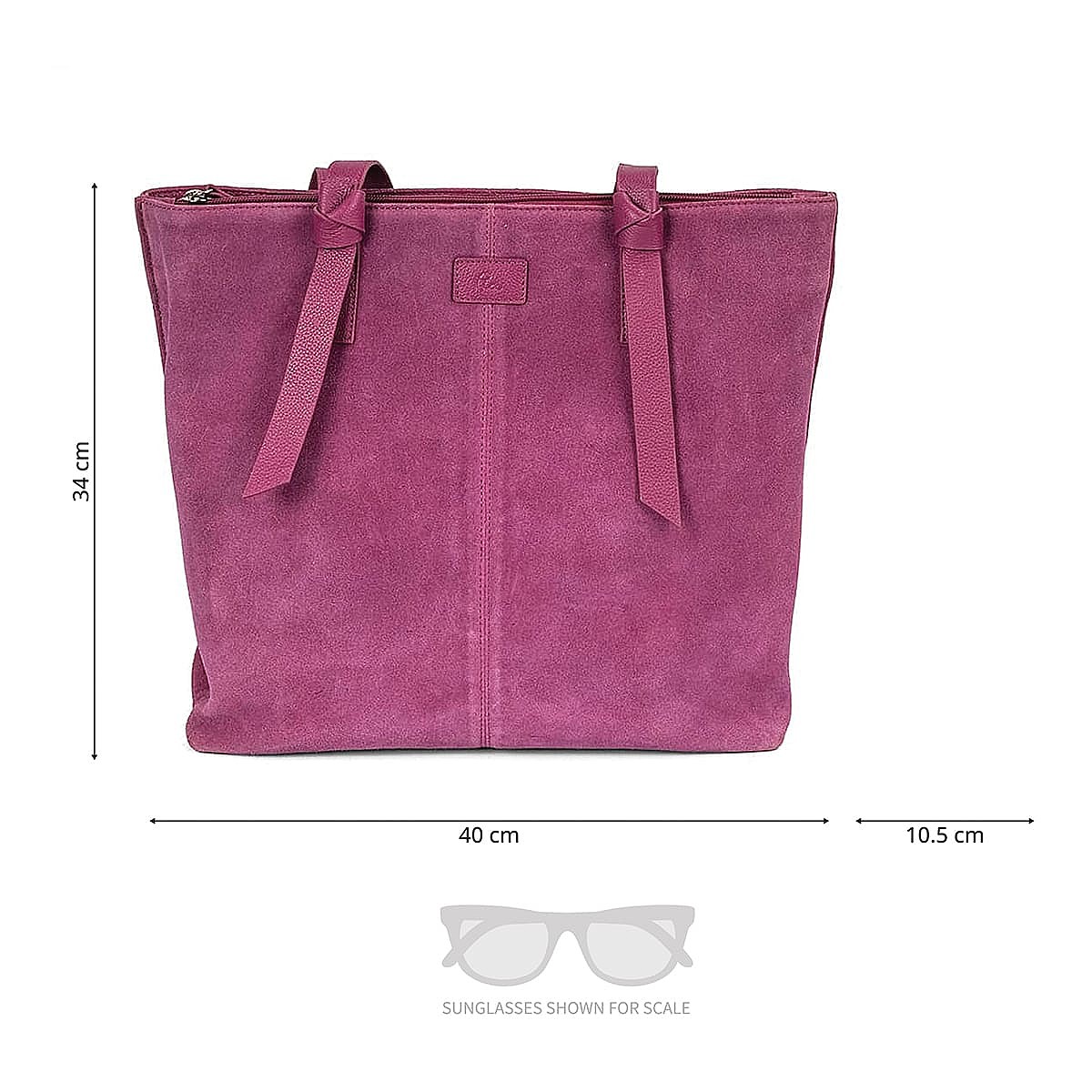 Magenta Moment Suede Tote Bag