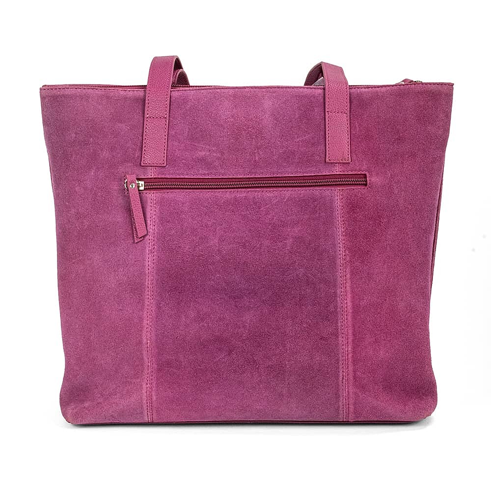 Magenta Moment Suede Tote Bag