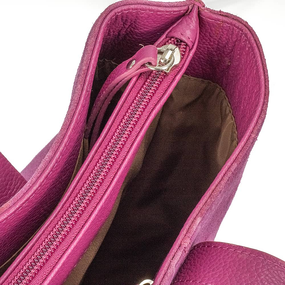 Magenta Moment Suede Tote Bag