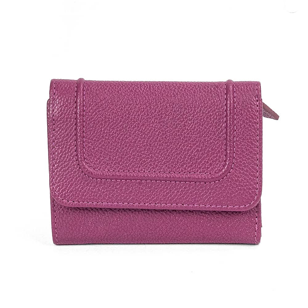 All Lined Up Fuchsia Leather Purse