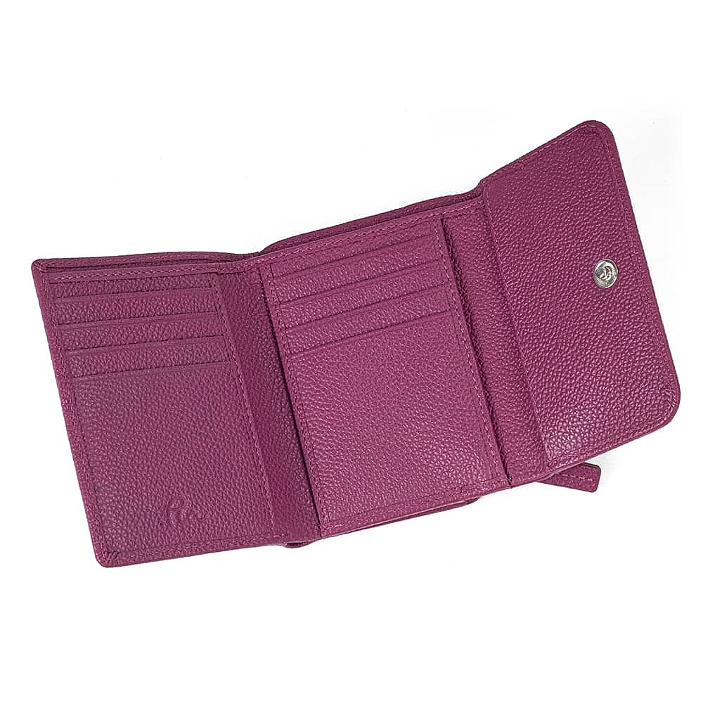 All Lined Up Fuchsia Leather Purse