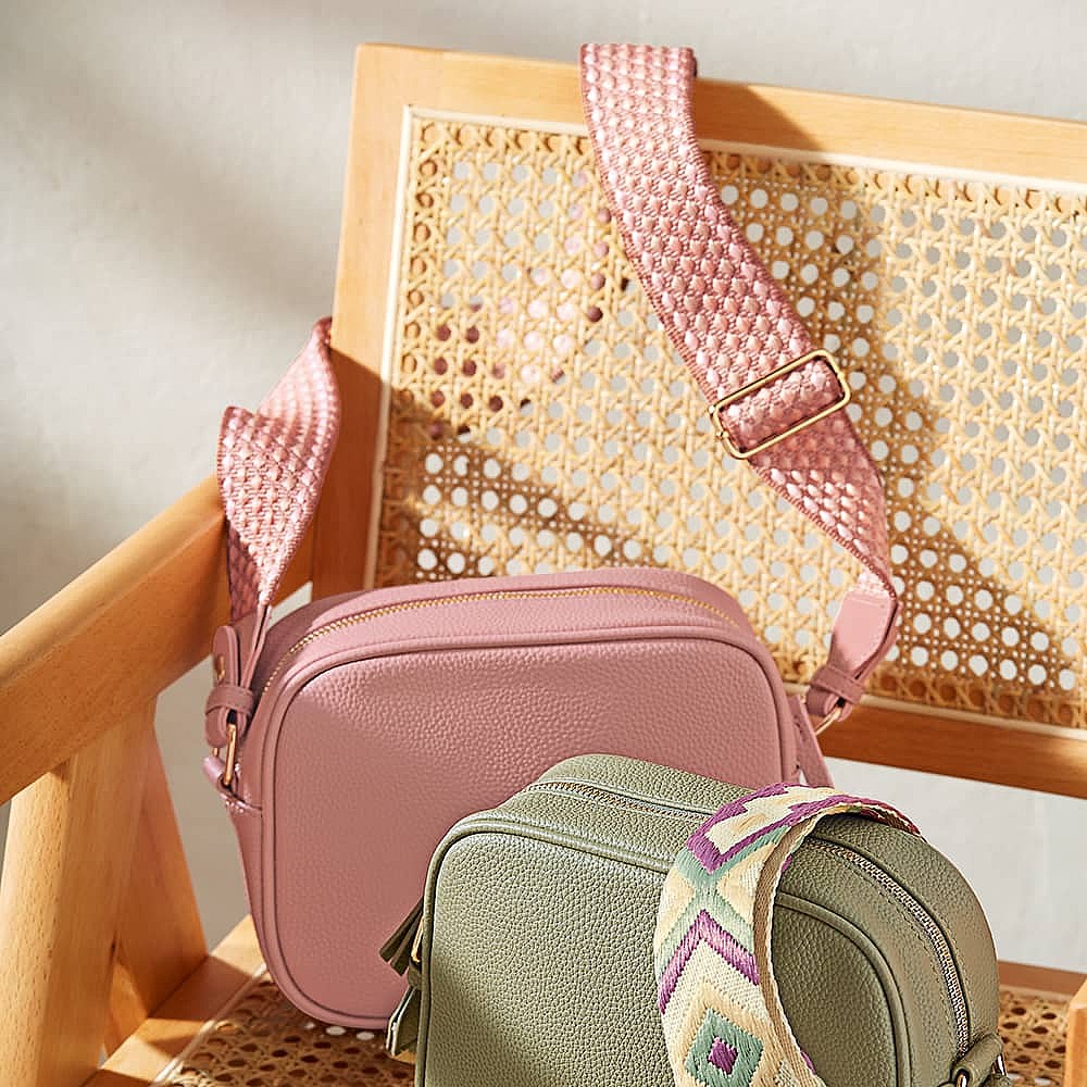 Beyond Blush Faux Leather Cross-Body Bag