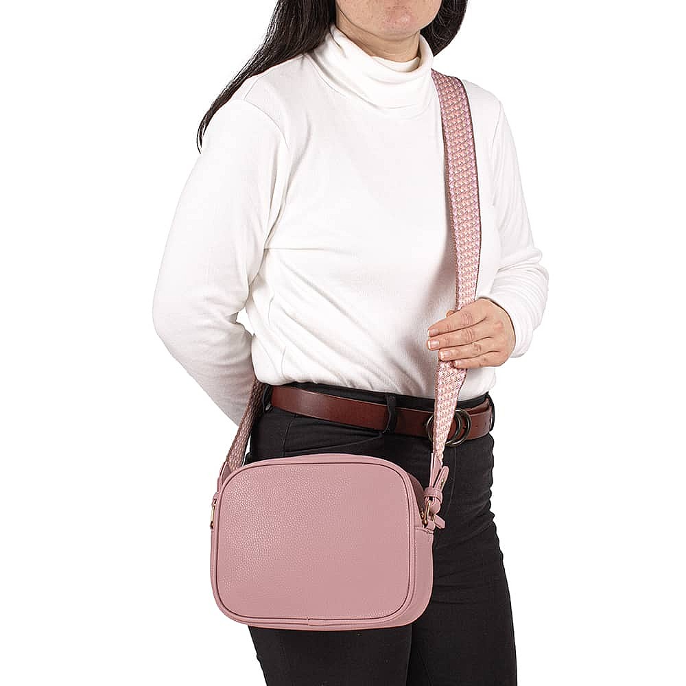 Beyond Blush Faux Leather Cross-Body Bag