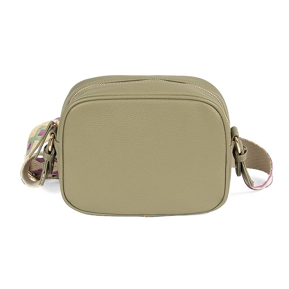 Softly Sage Faux Leather Cross-Body Bag