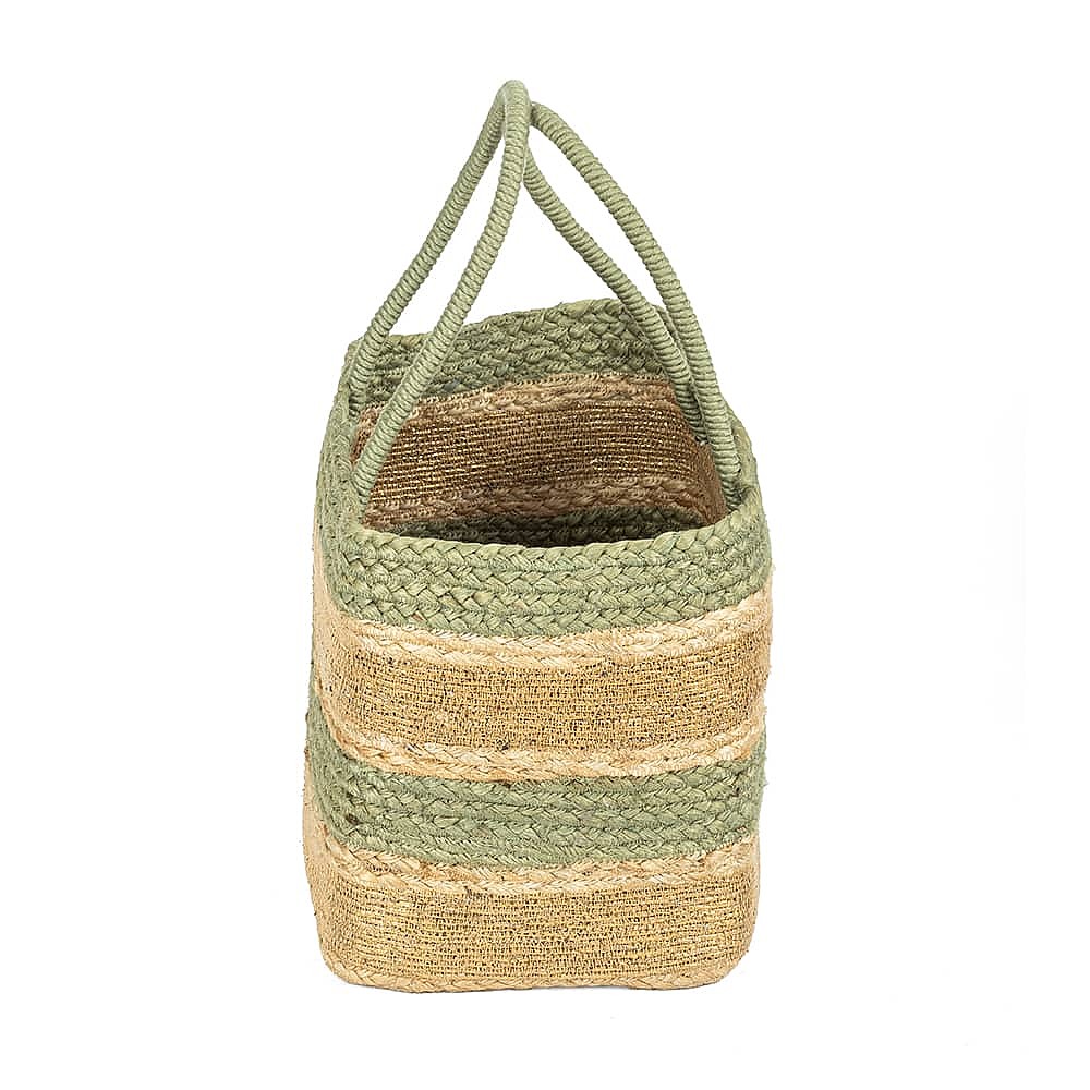 Shoreline Chic Sage Basket Bag