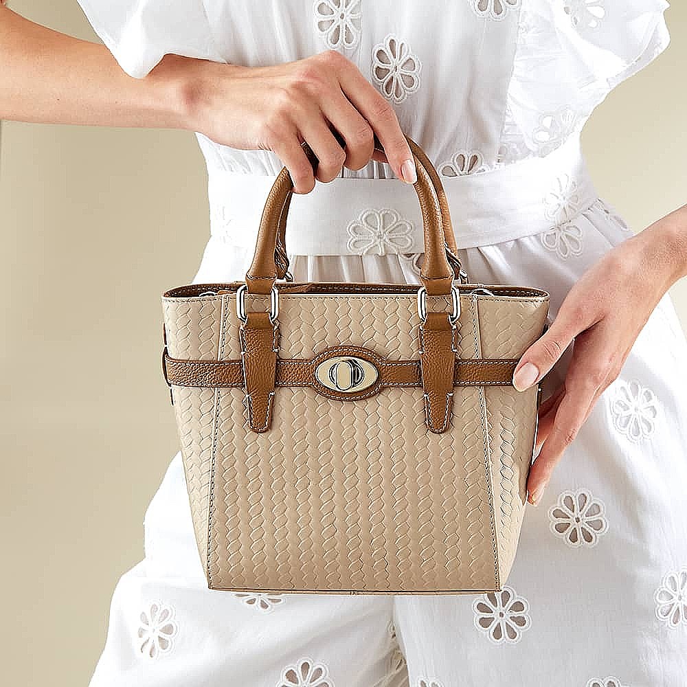 Sandy Lanes Leather Mini Tote Bag