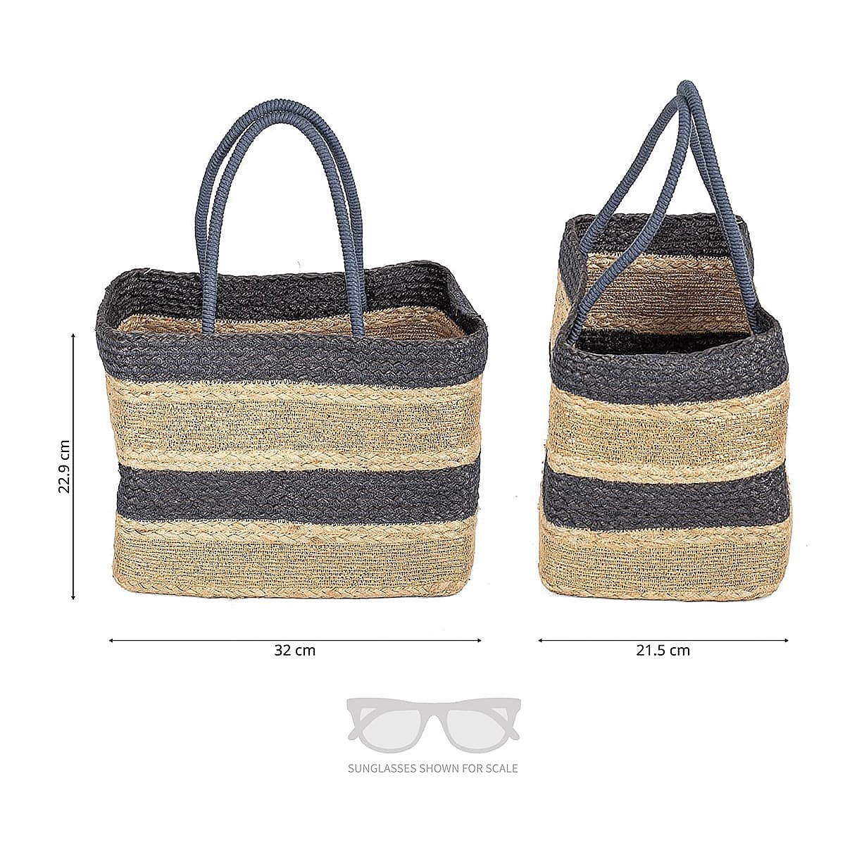 Shoreline Chic Navy Basket Bag