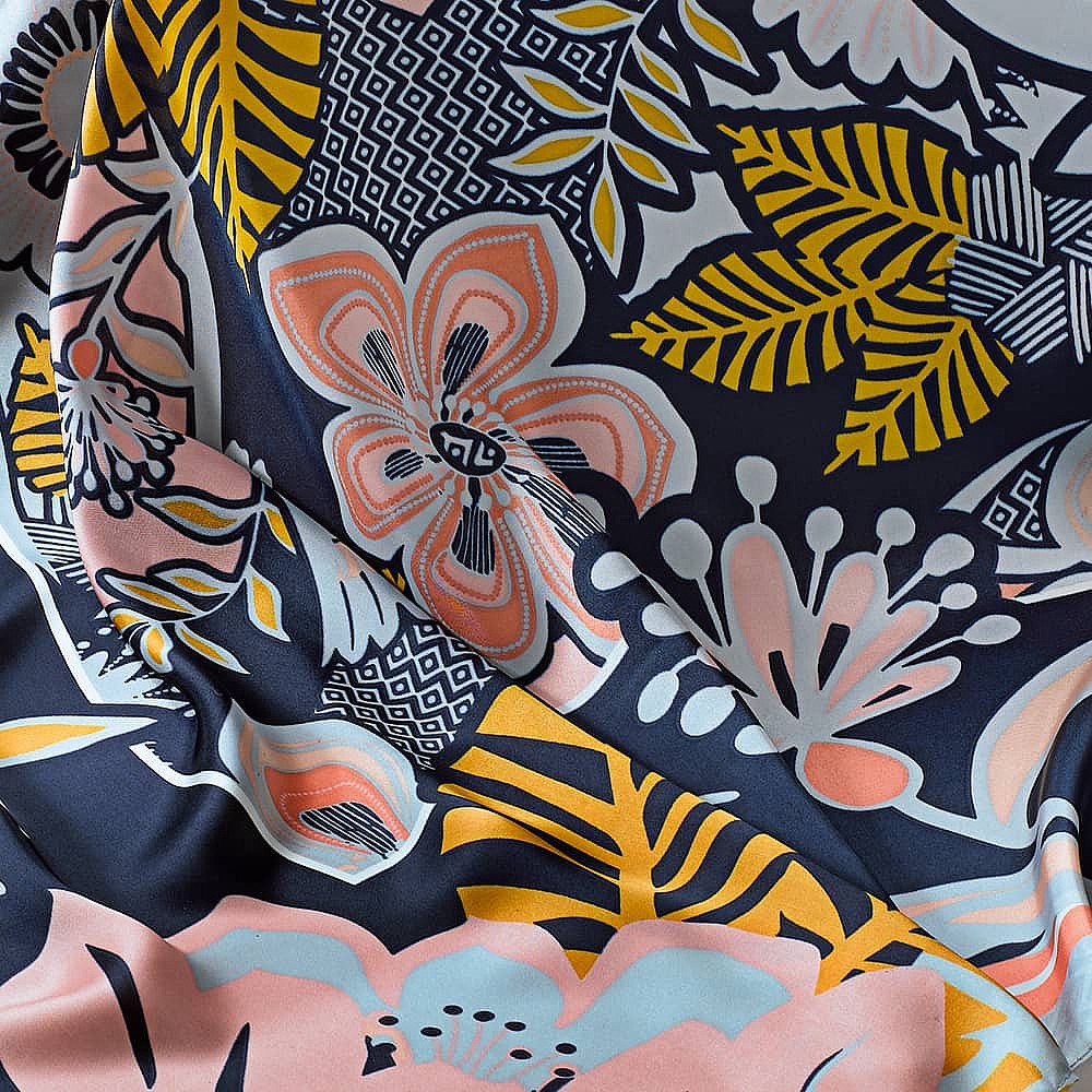 Sunshine Navy Scarf