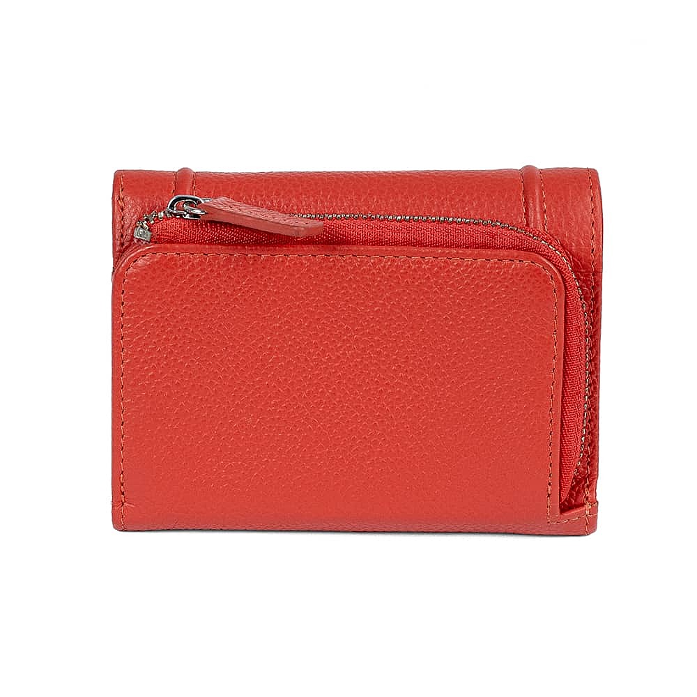 All Lined Up Coral Leather Purse
