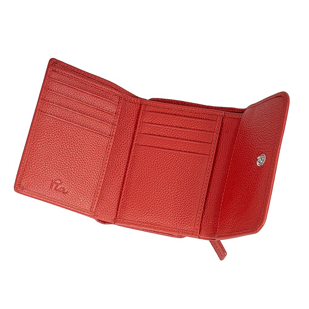 All Lined Up Coral Leather Purse