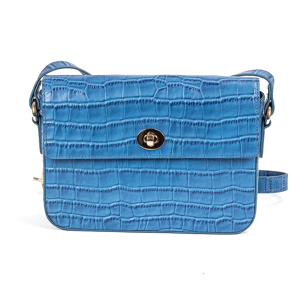 Places to Be Blue Leather Bag