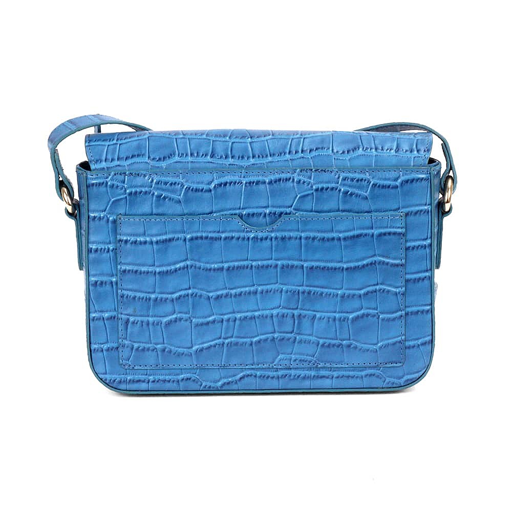 Places to Be Blue Leather Bag