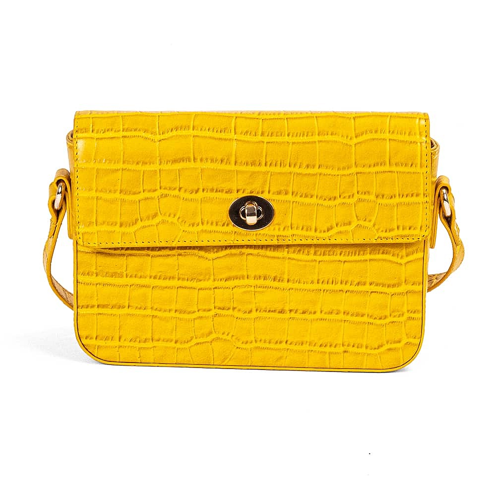 Places to Be Yellow Leather Bag