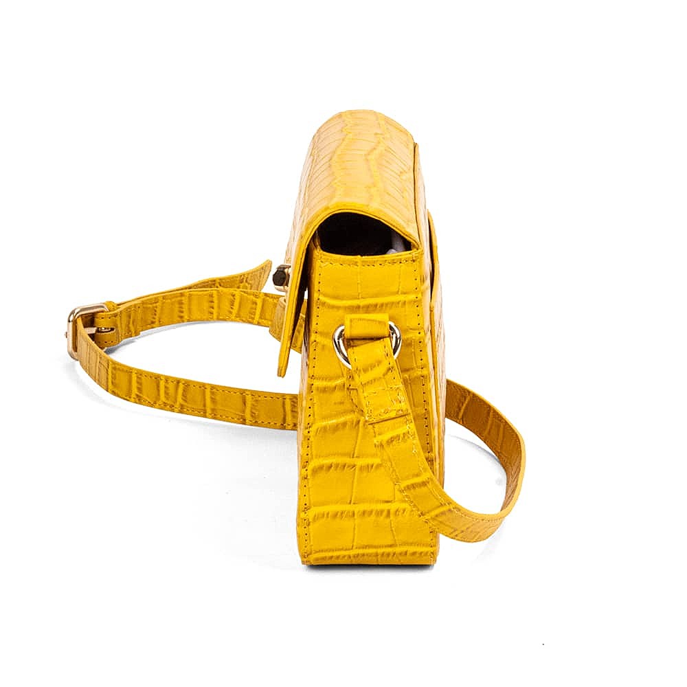 Places to Be Yellow Leather Bag