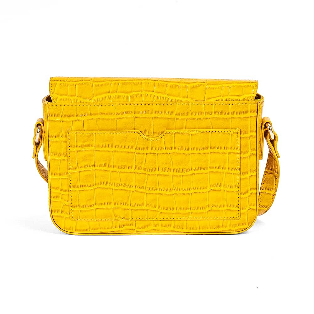 Places to Be Yellow Leather Bag