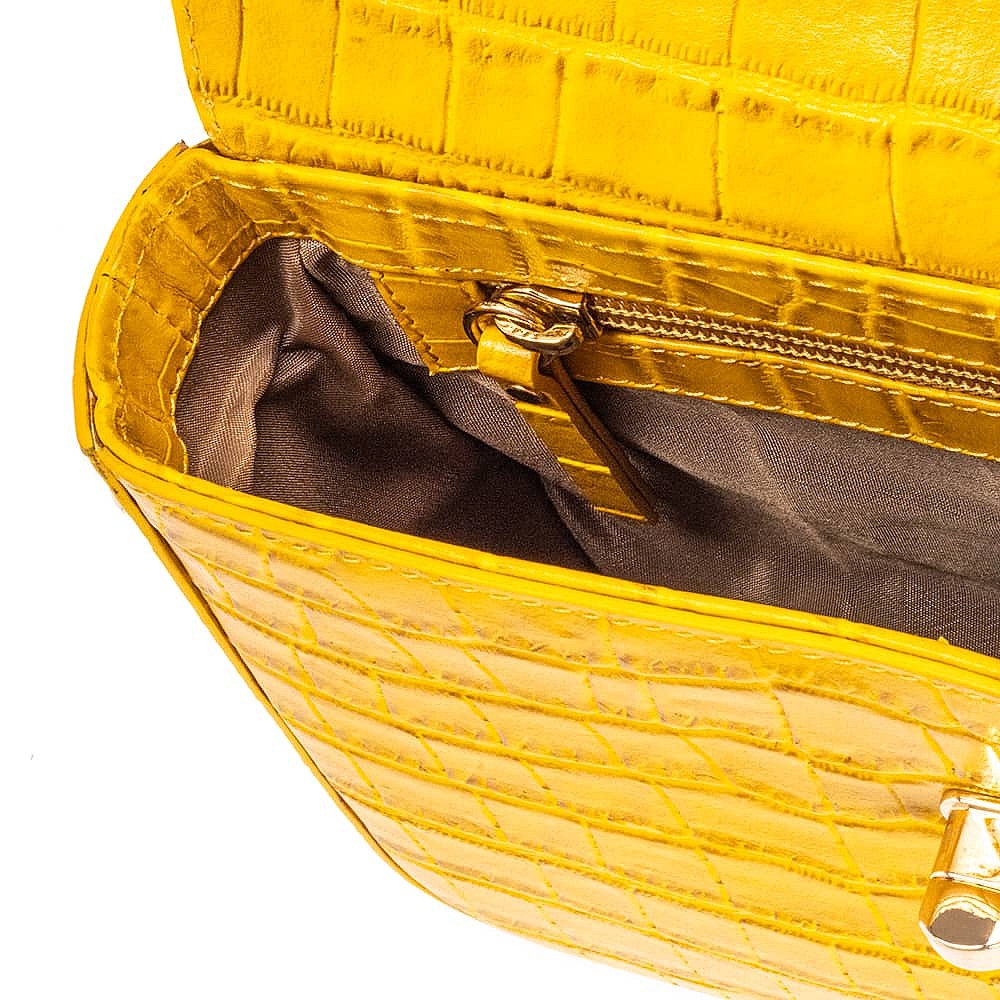Places to Be Yellow Leather Bag