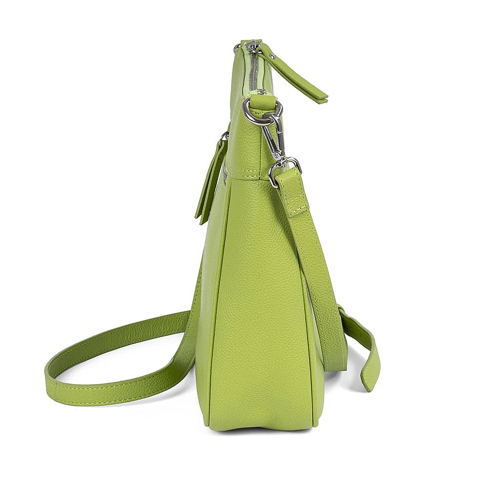 Lime of Your Life Leather Cross-Body Bag