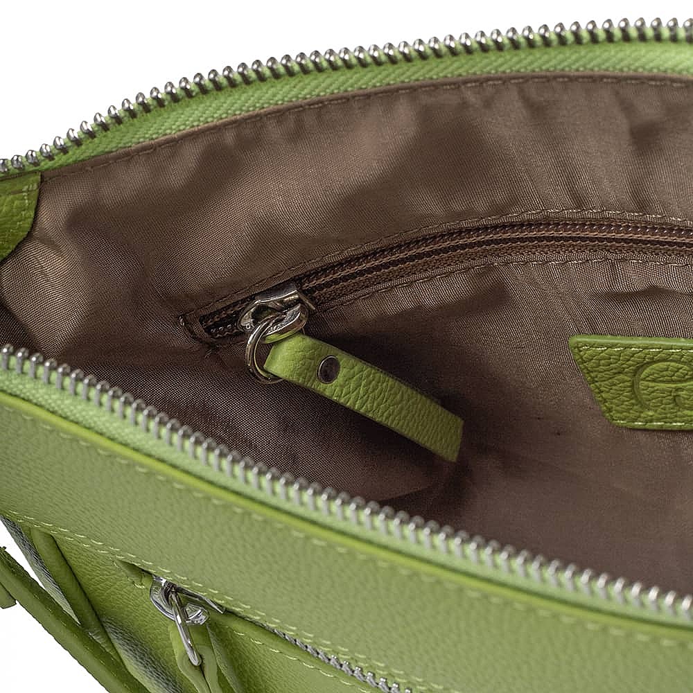 Lime of Your Life Leather Cross-Body Bag