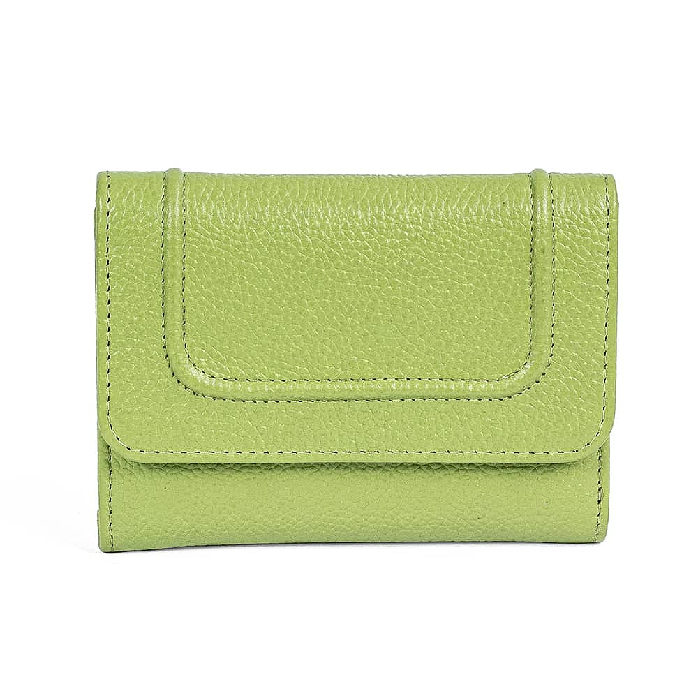 All Lined Up Lime Leather Purse